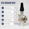 Rotalock Valve Steel Shut Off Valve untuk Kompresor Pendingin Unit Kondensasi Cold Storage Pasokan Pabrik OEM