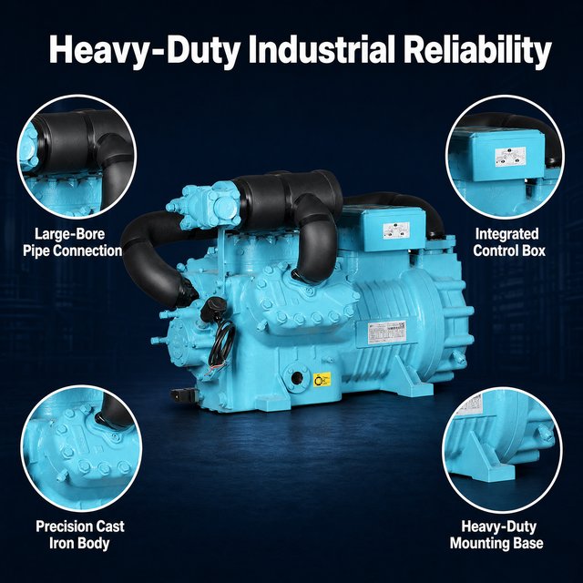 Kompresor Pendingin Dua Tahap 30HP Suhu Rendah YBF6F-30.2DS
