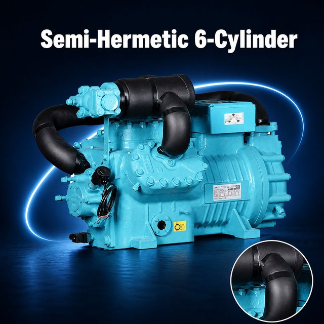Kompresor Pendingin Dua Tahap 30HP Suhu Rendah YBF6F-30.2DS